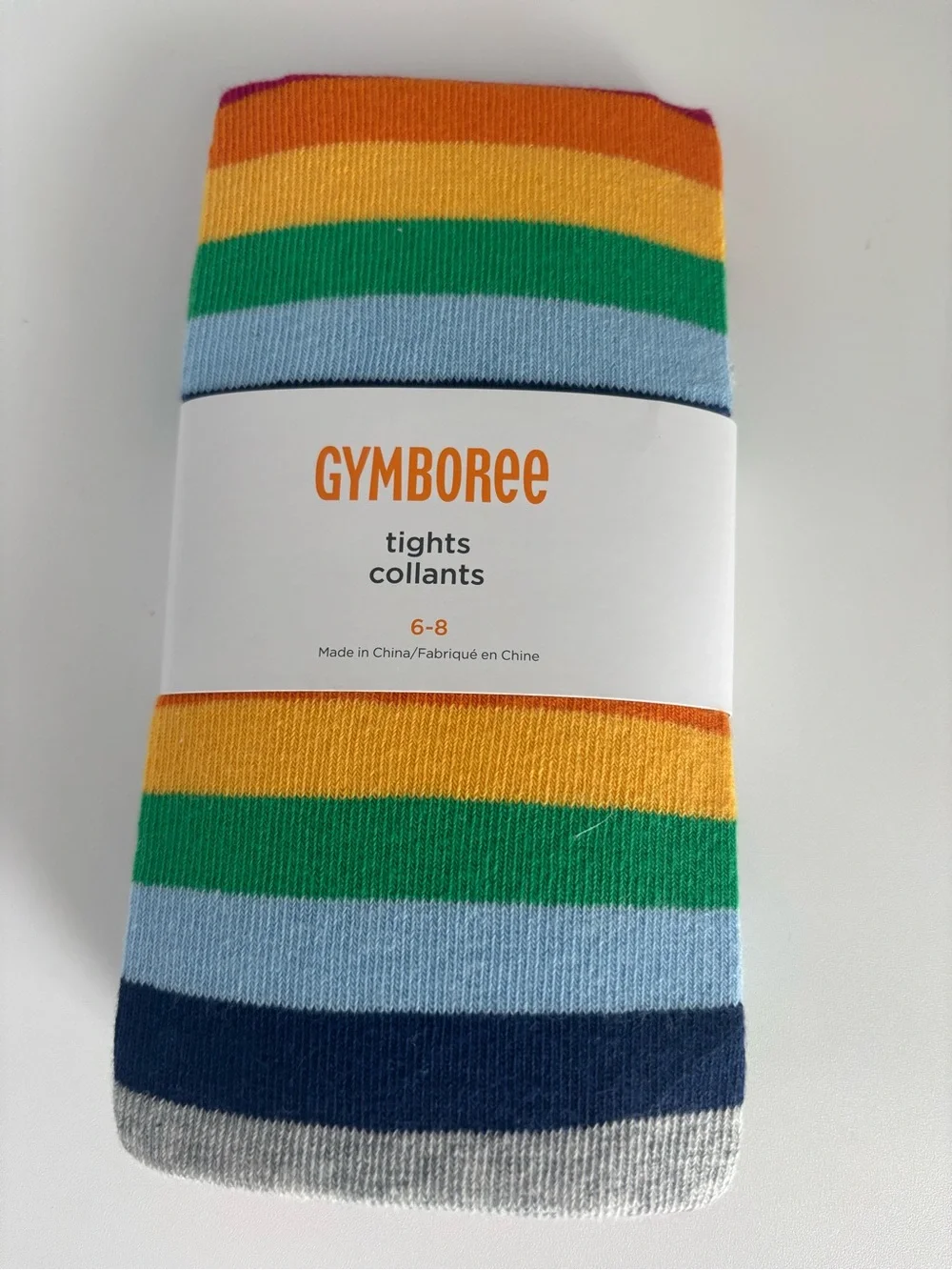 NWT Gymboree Size 6-8 Multi-Colored Striped Tights Winter 2021 Costume
